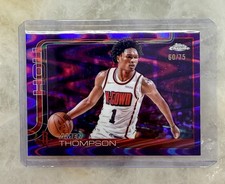 2025-26 Topps Chrome Amen Thompson #17 RayWave Purple Refractor #60/75 Rockets