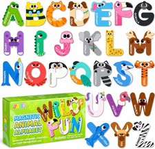 JOYIN 26PCS Magnetic Alphabet Letters Animal ABC Educational Fridge Toys for Kid