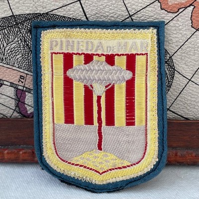 Vintage Pineda de Mar Patch Costa Brava Catalonia Spain Souvenir Cloth Badge