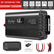 Pure Sine Wave 10000 Watt Power Inverter DC 12v to AC 110V-120V 5000W Inverter
