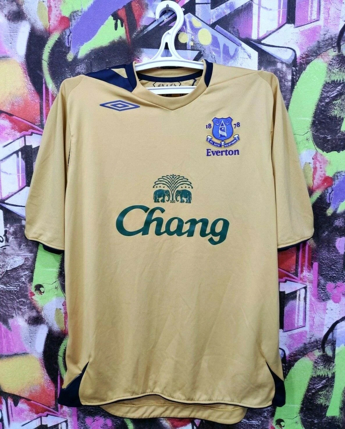 Everton 2006 2007 Third Shirt VTG Football Soccer Jersey Top Umbro Mens size L