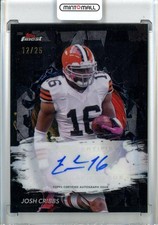 2024 Topps Finest Josh Cribbs Autographs Black Refractors /25 Card