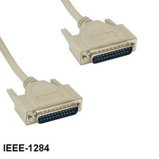 Kentek 15' IEEE-1284 DB25 Male/Male Bi-Directional Parallel Printer Scanner Cord