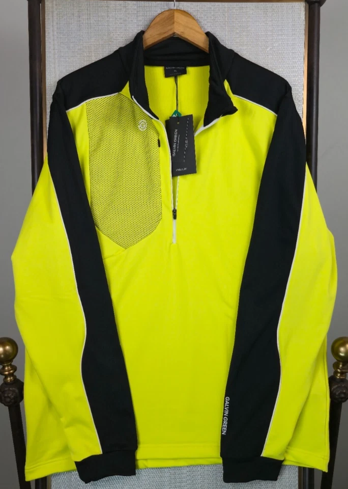GALVIN GREEN $189 Mens Size 3XL 1/2 Zip Thermal Lined Pullover Jacket Hi Viz - Image 4 of 4