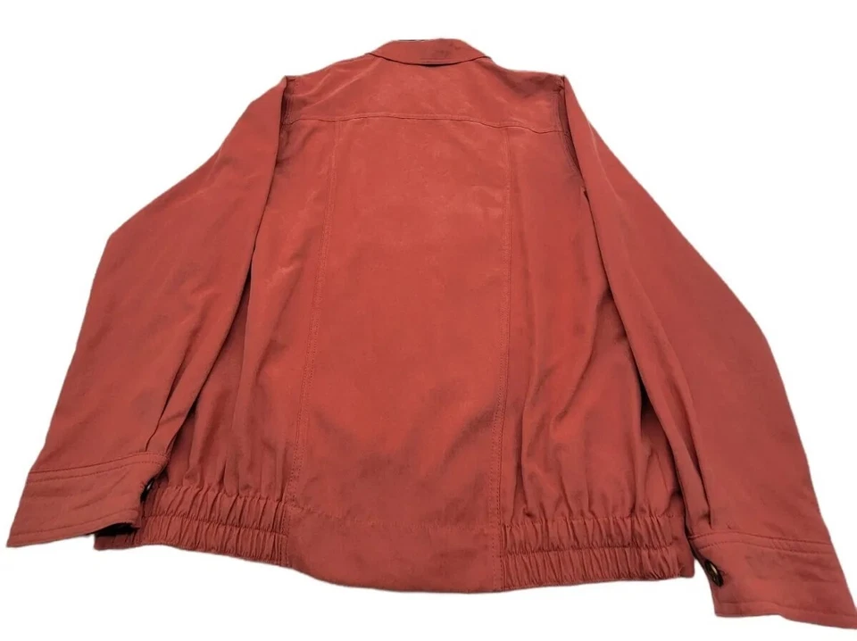 Alfred Dunner Jacket Womens Size 14 Red Coat Suede - Image 2 of 4