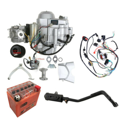 125cc Engine Motor kit 3+1 Reverse Semi Auto 110cc ATC70 Go Kart Dirt BIKE ATV