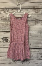 Girls pink floral romper from Gap size 6-7