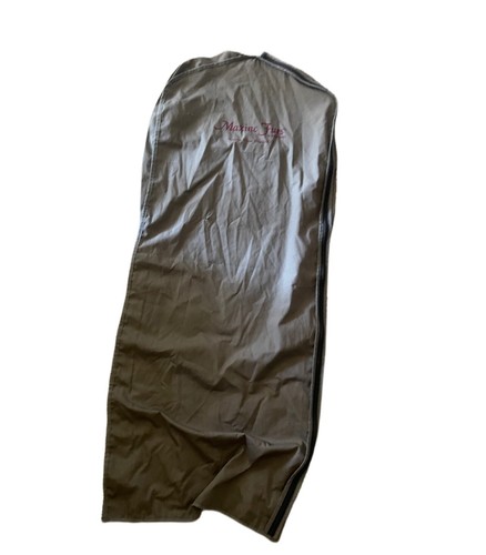Maxine Furs Hanging Garment Bag Grey Westport Fabric  Full Zip 52x23 Vintage