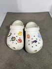 Crocs Classic Clogs Unisex 6 Women 4 Men White With Charms Buffalo Bills Slip on
