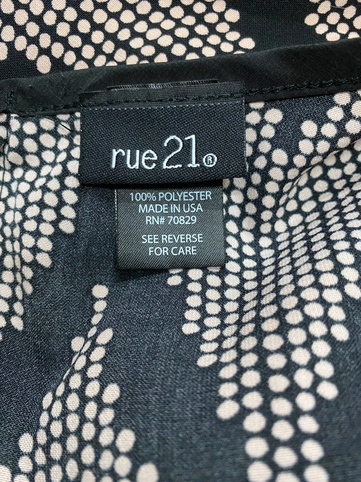 VETEMENTS Abito chevron nero e rosa Rue 21 taglia S made in USA poliestere setoso