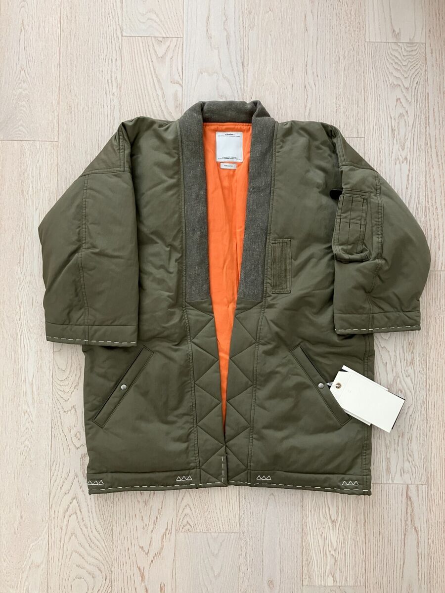 VISVIM SANJURO KIMONO DOWN JACKET | OLIVE | SIZE 3 | eBay VISVIM SANJURO KIMONO DOWN JACKET | OLIVE | SIZE 3 | eBay