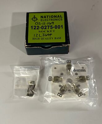ONE (1) NATIONAL ELECTRONICS 5-Pin Giant Tube Socket 122-0275-001 (NEW)