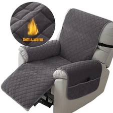 Super soft plush non-slip recliner sofa cover - thick soft plush, warm in winter