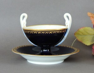 Elegant Cobalt Gold Cup Saucer Kpm Berlin Meissen Type Ebay