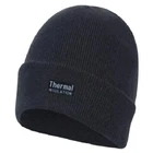 Mens Ladies Thermal Beanie Hat Warm FLEECE LINED Knitted Winter Ski Slouch Cap