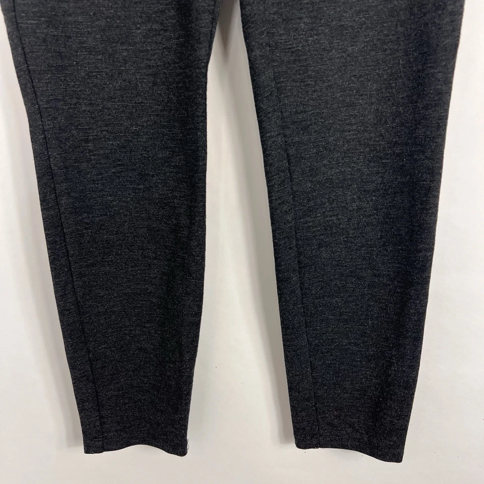 Leggings recortados Matty M para mujer pantalones elásticos medianos tiro medio gris Foto 3 de 4