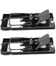2 x METAL RAT TRAP PEST CONTROL RODENT INDOOR OUTDOOR CATCHER MOUSE LARGE