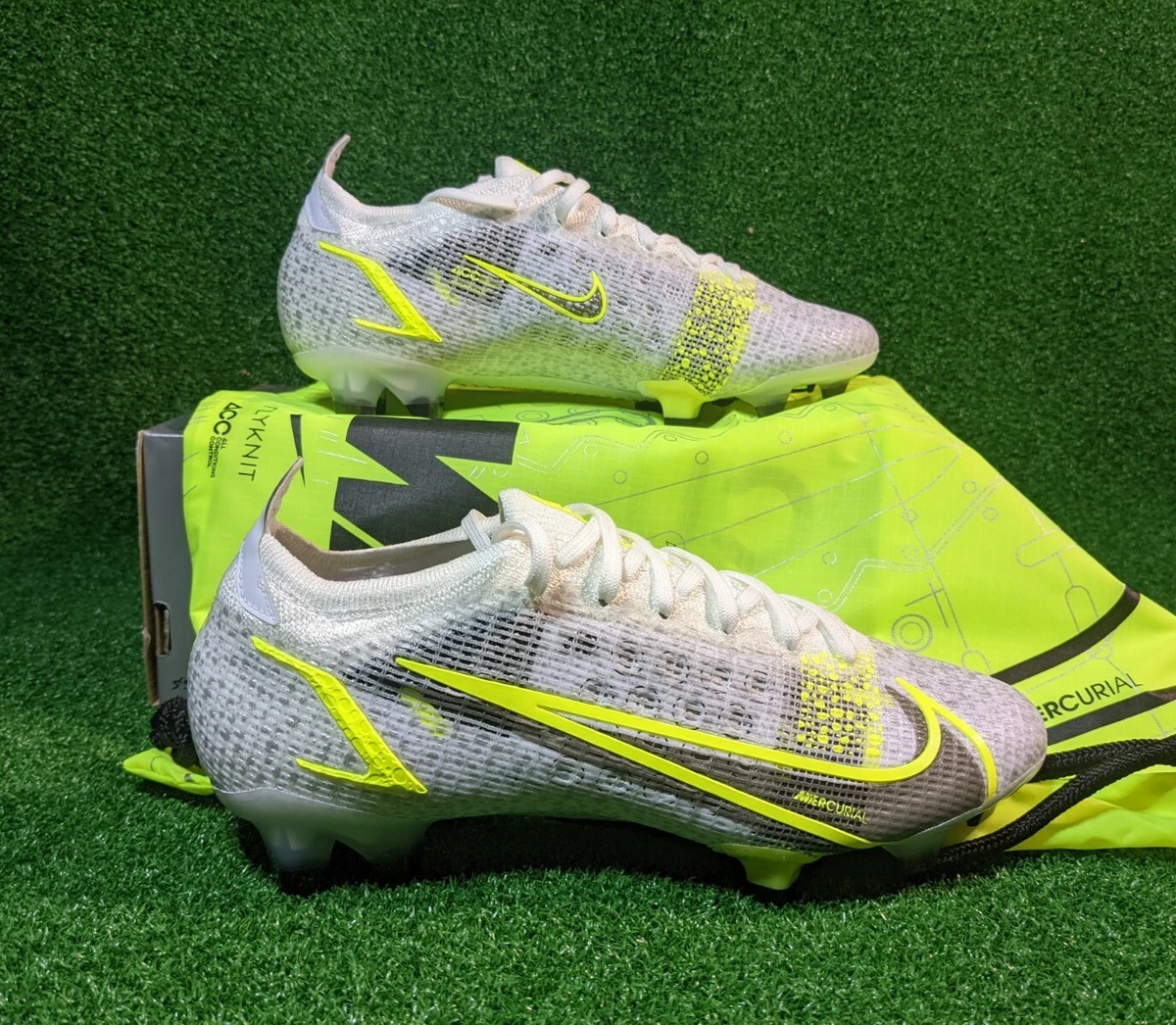 Nike Mercurial Vapor 14 Elite FG 'White Volt' Soccer Cleats US 4.5  CQ7635-107