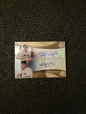 2005 Reflections Baseball Dual Signature Auto Wright & Youkilis - SC8005
