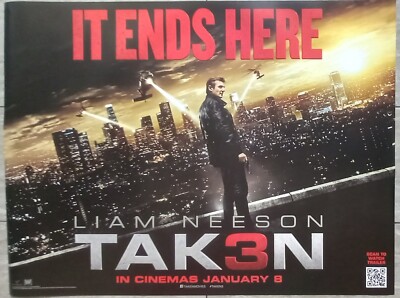 Taken 3 (2015) Original D/S Advance UK Quad Cinema Poster, Liam Neeson
