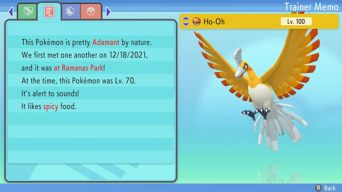 💎Pokemon Brilliant Diamond/Shining Pearl HO-OH ✨6IV Ultra Shiny Adamant  Lv100