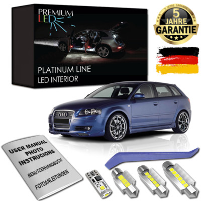 LED Innenraumbeleuchtung Set für Audi A3 8P 8P1 8PA 16x LED CANBUS Weiß