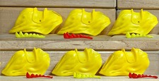 Timpo Recasts - 6 Sets Yellow Horse Caparisons  Reins - 54mm plastic - 1990s