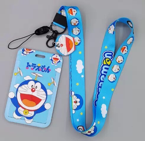 1 Set Cartoon ID Card Holder Neck Strap Lanyard , Badge Keyring KeyChain - Picture 50 of 52