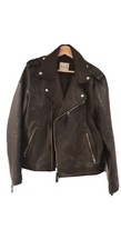 (rrp £995) 100% Lamb Leather Women's Black Biker Jacket L Each X Other