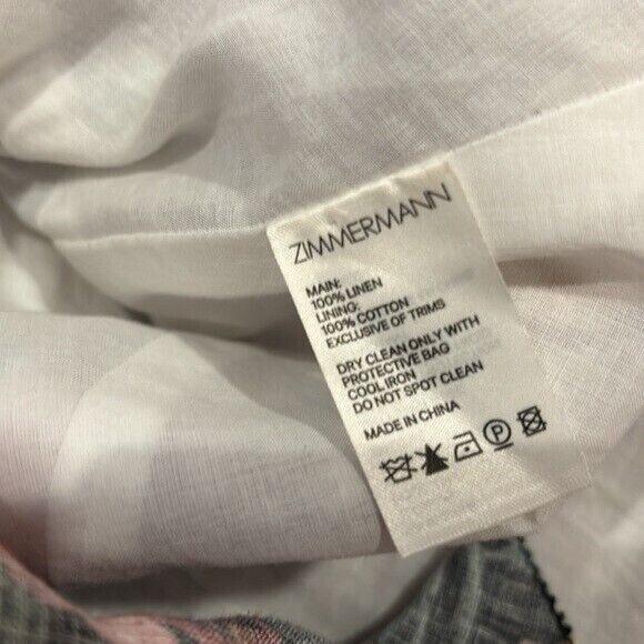 NWT. ZIMMERMANN Allia Ruffled Floral-print Linen Mini Dress ZIM 0 / US4