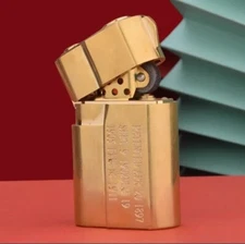 Brass Colt 1911 Firearm Gun Barrel Flip Windproof Kerosene Flint Pocket Lighter