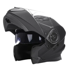  Flip Up Motorcycle Helmet Dual Visor Full Face Modular Integrated Motorbike DOT