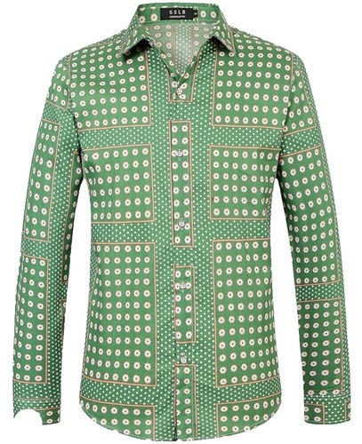 Vtg Reef hawaiian shirt M cotton blend 50s bowling style