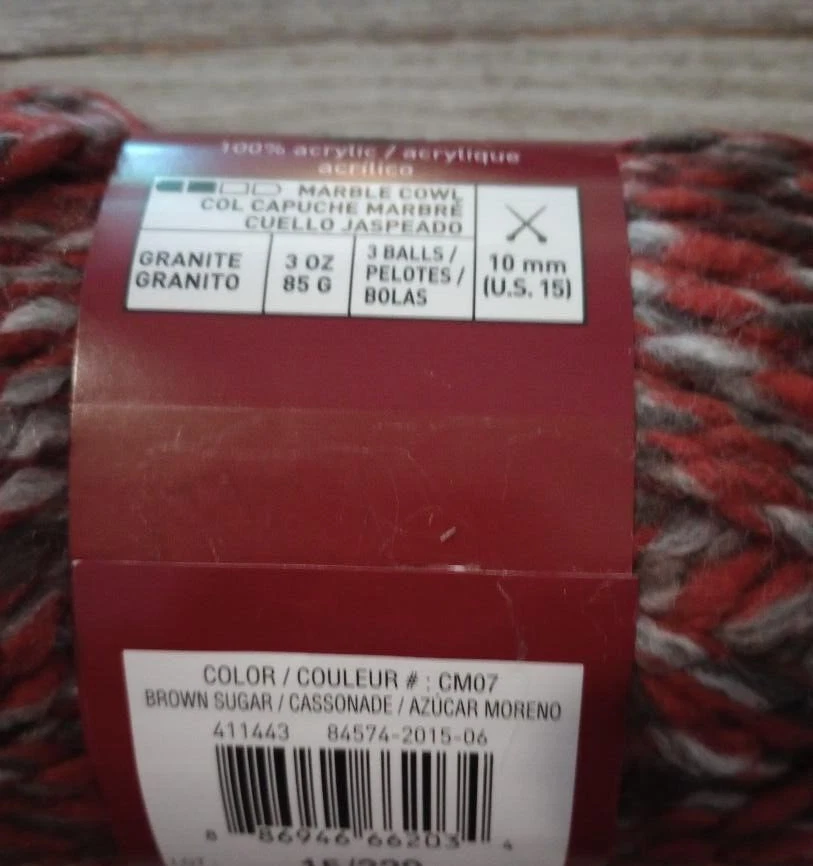 yarn crochet bulky charisma loops & threads marble brown sugar - Image 2 of 2