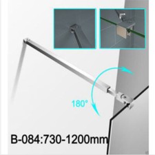 Image of 1850 1950 2000 Walk In Wet Room 8mm Easyclean Glass Cubicle Screen Panel