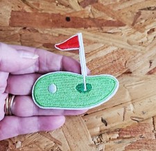 Golf Green W/ Flag - Embroidered Iron On Patch - Sports - Crafts - Shirt Logo