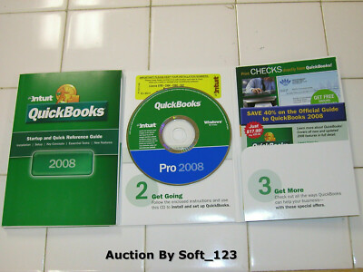 INTUIT QUICKBOOKS PRO 2008 FOR WINDOWS FULL RETAIL US VERSION =LIFETIME LICENSE=