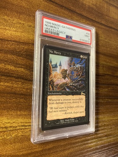 MTG✨NO MERCY✨Urza’s Legacy PSA 9 MINT RARE Enchantment M. TEDIN ART Low POP ! - Picture 3 of 8