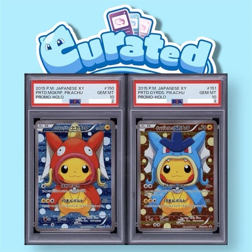 [PSA 10] Poncho Pikachu Pretend Magikarp Gyarados Sequential Set 151/XY-P
