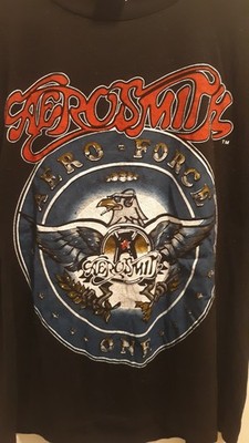 Vintage AEROSMITH Aero Force One Tour 87-88 Shirt Size Large 42-44