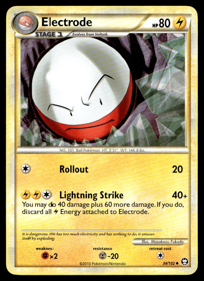 Electrode Triumphant Uncommon 34/102 2010 Pokemon TCG
