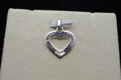 Sterling Silber entzückender ''Mutter, Tochter, Freundin'' Herz Charm/Anhänger #FME288