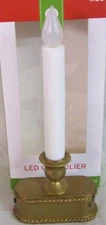 2 NEW Single Light Candle Lamps CANDOLIERS LED Brushed Gold