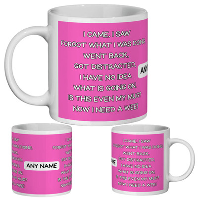 Lustige Tasse für Frauen personalisiert Arbeit Frau Freund Geschenk Tasse Vergessliche Wechseljahre
