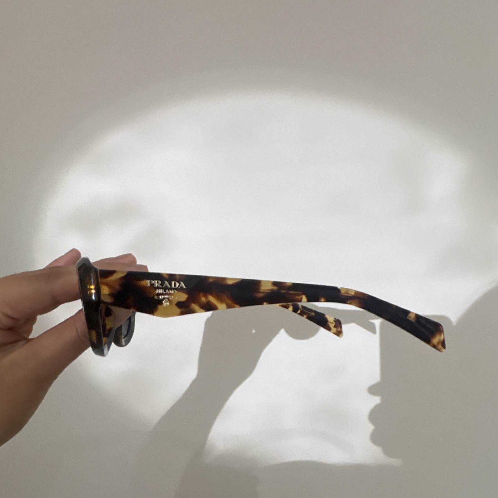 Prada Cat Eye Tortoise Shell Sunglasses Brown Tinted Lens with Case