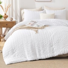 Seersucker Twin/Twin XL Comforter Set 68 x 90 inches , 2 Pieces - 100 Soft ...