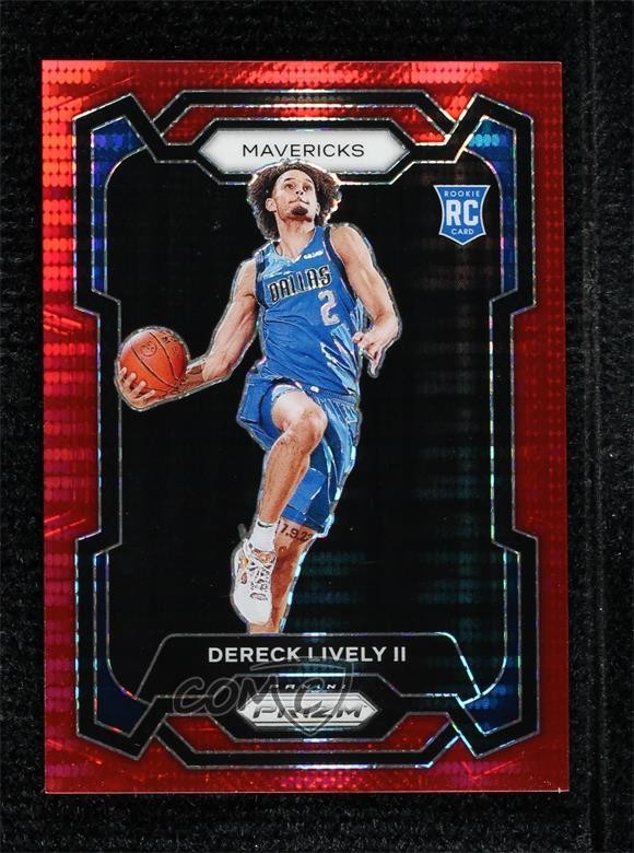 2023-24 Panini Prizm Red Seismic Prizm 104/299 Dereck Lively II #163 19fe