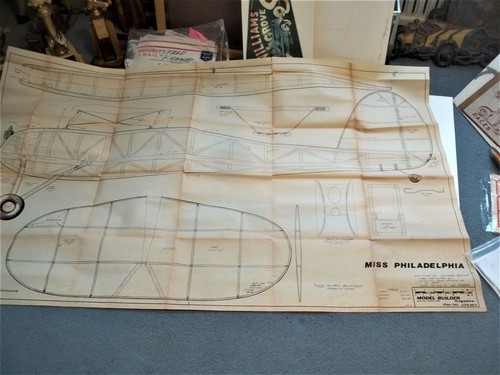 Vintage Model Airplane- HISTORY-Full Size "MISS PHILADELPHIA" Plans 1937