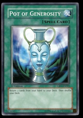 Pot of Generosity CRV-EN043 Cybernetic Revolution Yu-Gi-Oh 1st Edition LP