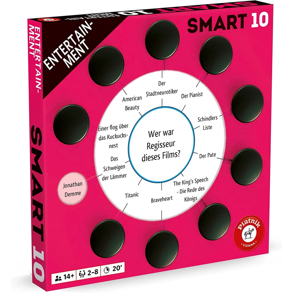 Piatnik Smart 10 Zusatzfragen Entertainment Erweiterung TVSerien Filme Wissen - Bild 1 von 1